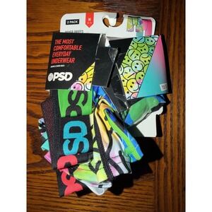 PSD Underwear Boys 2 Pack Boxer Briefs Youth Medium M 22-24 Smiley Face Tie Dye